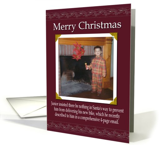 Christmas Bike for Internet Son - FUNNY card (526915)