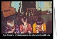 Praying for Toys Godchild- Christmas Holiday card