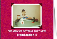 TrainStation 4 - Christmas Holiday - FUNNY card