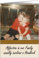 Headlock Hugs - Christmas Holiday - FUNNY card