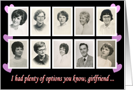Valentine’s Day Girlfriend - Retro - FUNNY card