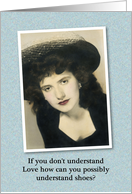 For the Love of Shoes - Retro - FUNNY card