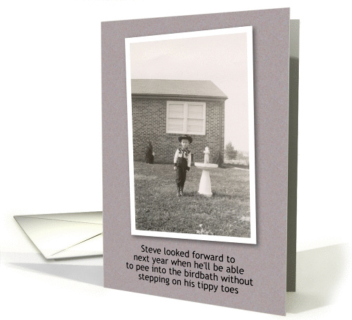 Step Son Birthday - Retro - FUNNY card (536422)
