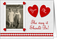 Custom Valentine Photo Card - Retro card