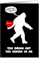 Custom Valentine BIGFOOT - Retro card