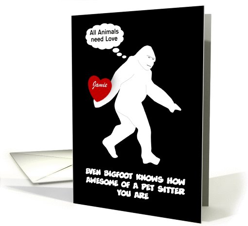 Custom Valentine BIGFOOT petsitter - Retro card (536615)