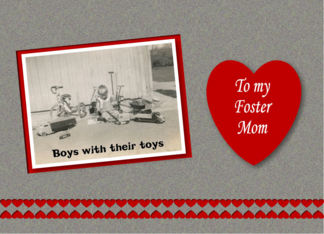 Valentines Day Foster Mom Mother - Boy Toys Greeting Card
