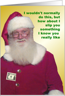 Naughty Santa - Funny card