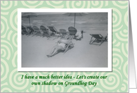 Groundhog Day Shadow - FUNNY card