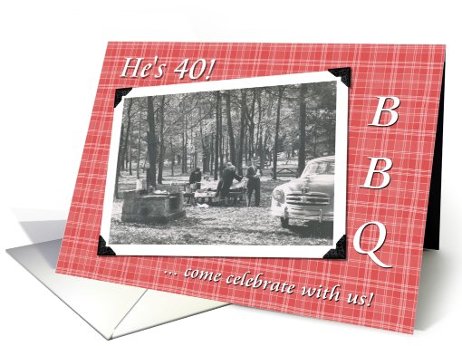GUY 40th bbq Birthday invitation card (562288)