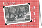 GUY 40th bbq Birthday invitation card