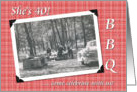 GAL 40th bbq Birthday invitation card