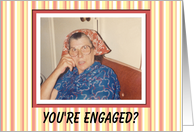 Engaged Congratulations - FUNNY card