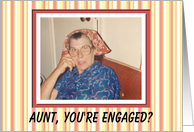 Aunt Engaged Congratulations - I APPROVE! card