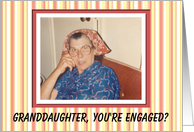 Granddaughter Engaged Congratulations - I APPROVE! card