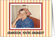 Grandson Engaged Congratulations - I APPROVE! card