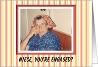 Niece Engaged Congratulations - I APPROVE! card