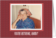 Rabbi Retirement Congratulations- FUNNY card