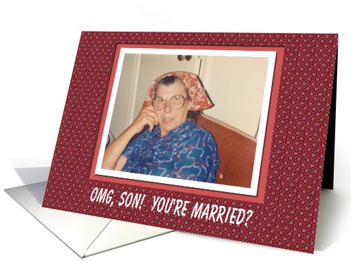 Son Marriage wedding Congratulations - FUNNY card (566157)