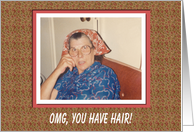 Hair Transplant Get Well - FUNNY card