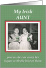 Saint Patrick’s Day Aunt - FUNNY card