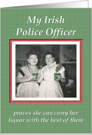 Saint Patrick’s Police Officer - FUNNY card