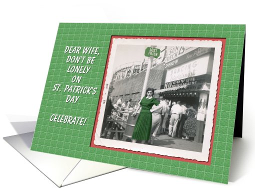 Wife St. Patrick's Day - FUNNY card (569944)