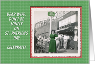 Wife St. Patrick’s Day - FUNNY card