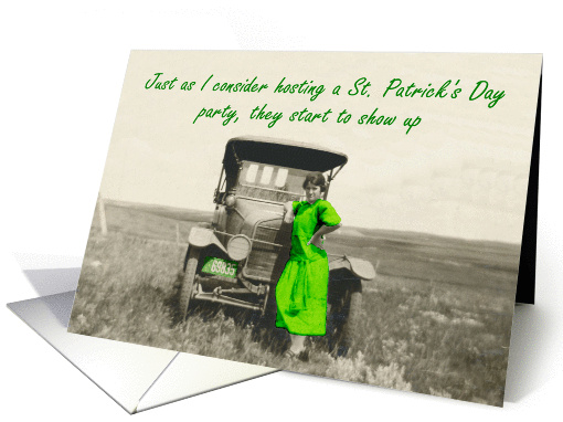 St. Patrick's Day Party Invitation - FUNNY card (570805)
