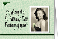St. Patrick’s Fantasy Love Romance card