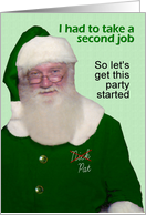 St. Patrick’s Day Santa Beer- FUNNY card