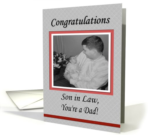Congratulations Baby Dad son in law card (573858)