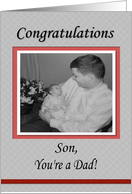Congratulations Baby Dad Son card