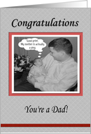 FUNNY Congratulations Baby Dad card