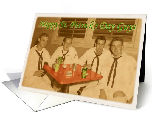 St. Patrick's Day Sailors Navy - Retro card (574276)