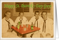 St. Patrick’s Day Sailors Navy - Retro card