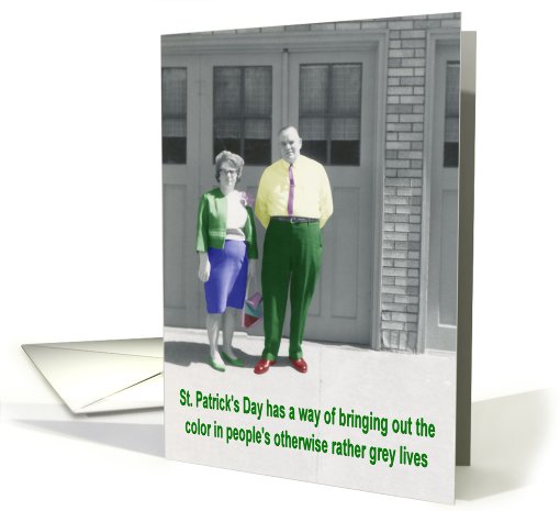 St. Patrick's Day Parents- Retro FUNNY card (574353)
