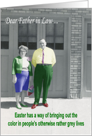 Easter Father In Law - FUNNY card