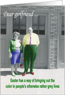 Easter for Girlfriend - FUNNY card