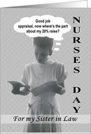 Sister In Law Nurses Day - Funny card