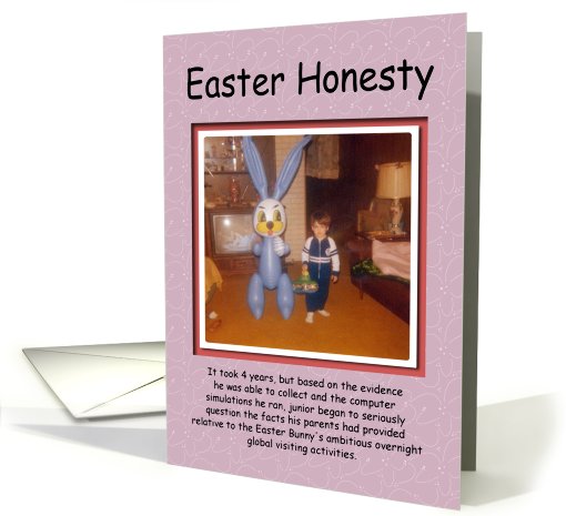 Easter Bunny Honesty - FUNNY card (579623)