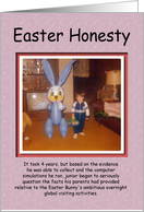 Easter Bunny Honesty for Son- FUNNY card