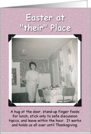Easter at Their Place for Couple - FUNNY RETRO card