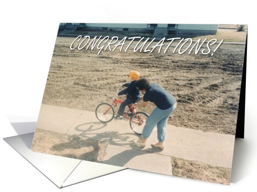 Two Wheel Bike Rider Congratulations card (580453)