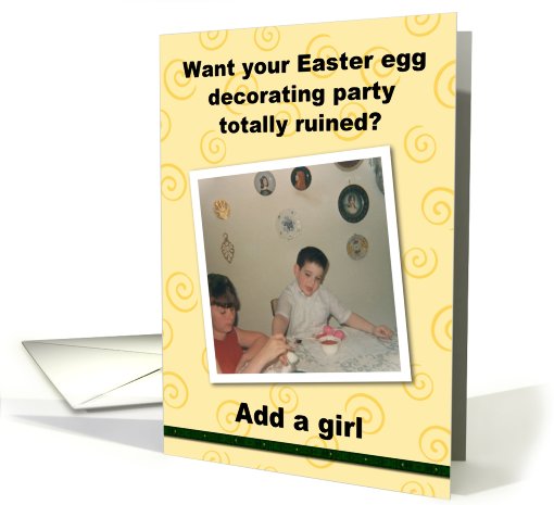 Easter Egg Party for Him - FUNNY card (581379)