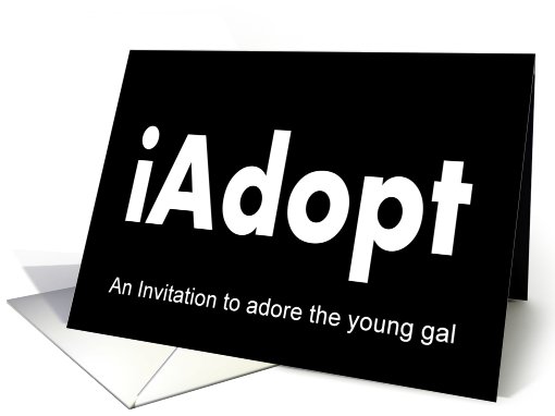 Baby Shower invitation - Adopted girl card (584886)