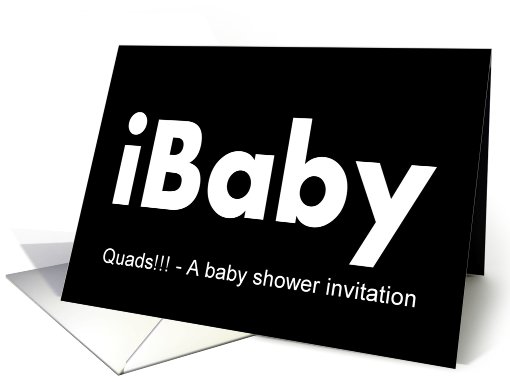 Baby Shower invitation - Quads card (584893)