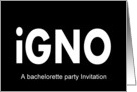 Bachelorette Party invitation card