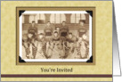 Invitation Vintage Team card