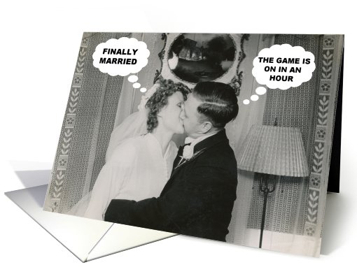 Bridesmaid Thanks - Kissing couple card (747962)